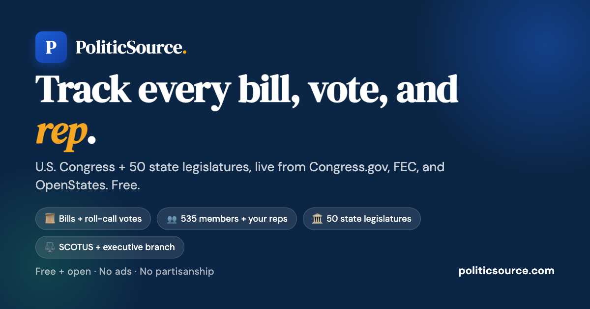 PoliticSource — U.S. Political Tracker